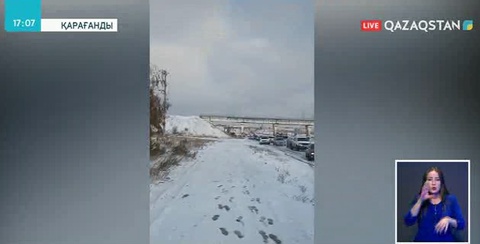 Қарағандыда көктайғақ көлік қозғалысын тұсап отыр