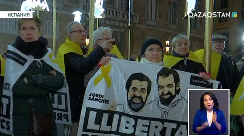 Барселонада шерушілер Каталония лидерлерін босатуды талап етті