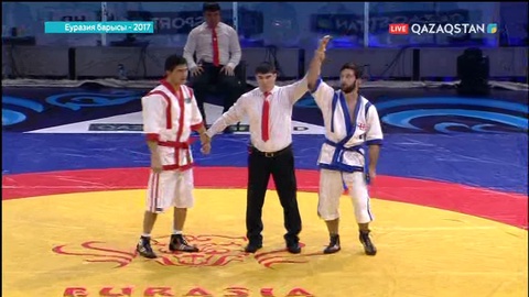 «Еуразия барысы». 74 келіде өнер көрсеткен Амангелді Төлемісов грузиялық қарсыласына жол берді