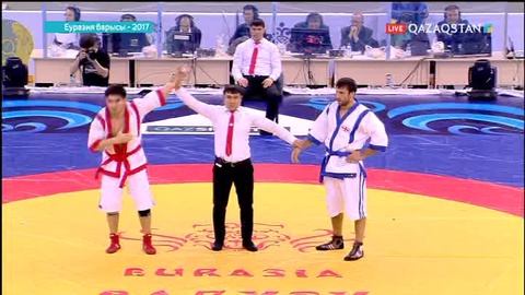 «Еуразия барысы». 90 келіде Саят Шәмшиев грузиялық қарсыласын айқын басымдықпен жеңді