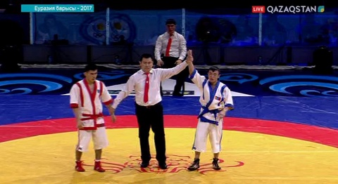 «Еуразия барысы». Оспан Дауылбай моңғолиялық қарсыласына есе жіберді (ВИДЕО)