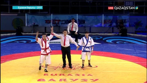 «Еуразия барысы». 74 келіде Айдос Ғалымов моңғол палуанын жеңіп, жалпы есепті теңестірді