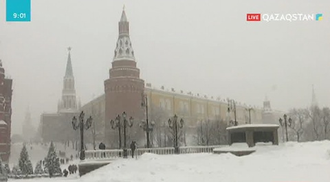 Мәскеуде рекордтық мөлшерде қар жауды