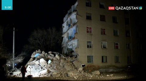 Қызылорда қаласы Титов мөлтек ауданындағы бес қабатты үйдің бір бөлігі құлады