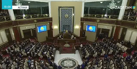 Елбасы Нұрсұлтан Назарбаев Парламент палаталарының бірлескен отырысын ашты