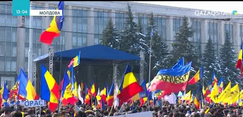 Кишиневте Молдова мен Румынияның бірігуін қолдаған митинг өтті