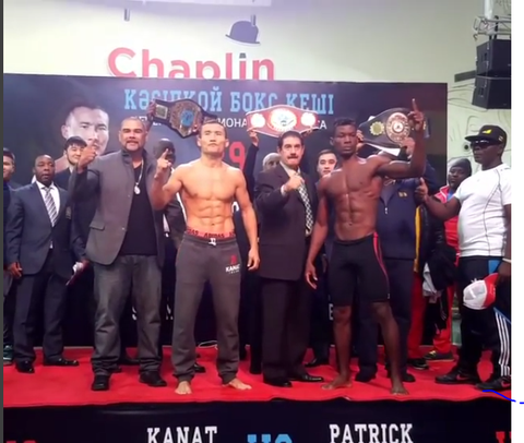 Қанат Ислам мен Патрик Аллотей салмақтарын өлшеді