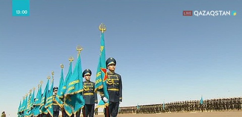 «Отар» әскери полигонында жауынгерлік парад өтті