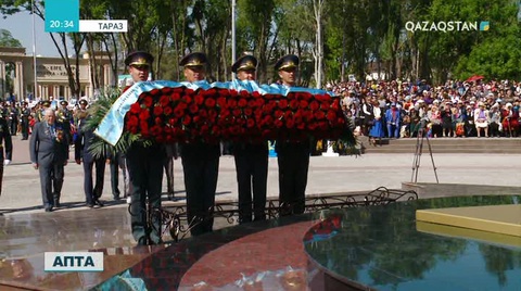 Жамбыл облысының жұртшылығы Жеңіс күні мерекесін ерекше атап өтті