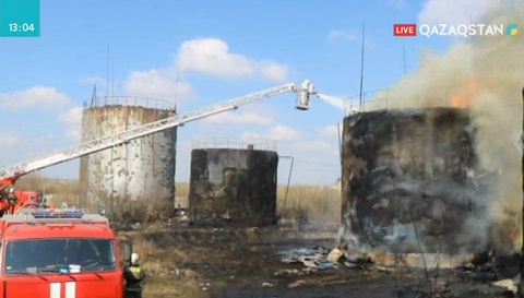 Петропавлда зауыт өртенді