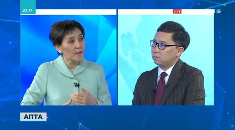 «Нұр Отан» партиясының хатшысы Тамара Дүйсенова «Апта» студиясында қонақта