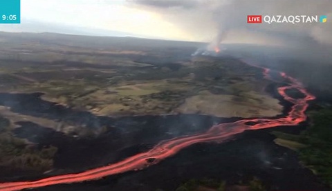 Гавайи аралында Килауэа жанартауы қайта атқылады