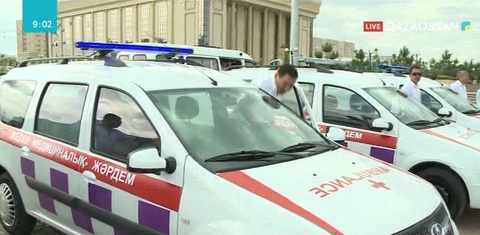 ОҚО-дағы ауруханалар мен емханаларға су жаңа 47 автокөлік берілді