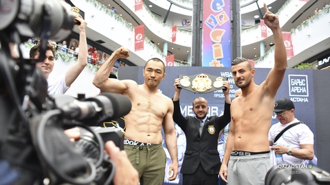 Бүгін Астанада Шүменов пен Алтункая салмақ өлшеу рәсімін өткізді (ФОТО)