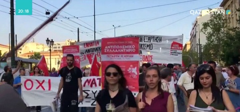 Афиныда АҚШ пен НАТО-ға қарсы шеру өтті