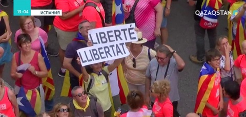 Каталонияда тәуелсіздік шеруіне миллион адам қатысты