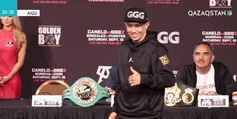 Головкин мен Альварес журналистерге баспаcөз мәслихатын өткізді