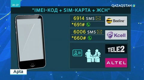 2019 жылдан бастап ІМЕІ-кодын тіркемеген абоненттерге ұялы байланыс қызметі көрсетілмейді