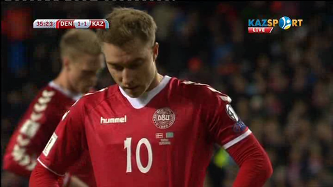 Кристиан Эриксен пенальтиді дәл орындап командасын алға шығарды - 2:1 (ВИДЕО)
