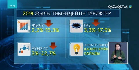Жаңа жылдан бастап коммуналдық қызметтер бағасы төмендедейтін болды