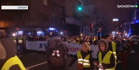 Белградта шеру өтіп жатыр