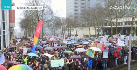 Брюссельде климаттың өзгеруіне қарсы шеру өтті