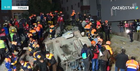 Түркияда көпқабатты тұрғын үй құлап, 2 адам қаза тапты