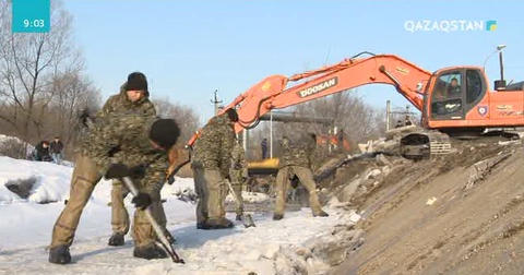 Су тасқыны қаупіне қарсы оқу-жаттығу өтіп жатыр