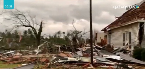 Джорджия штатында қатты жел ағаштарды тамырымен жұлып кетті