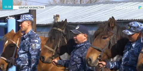 Атты полицейлер қоғамдық тәртіпті қамтамасыз етеді