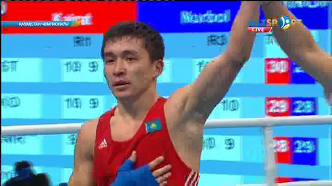 Бокстан Қазақстан чемпионаты. Финал. 56 келіде Қайрат Ералиев басым түсті (ВИДЕО)