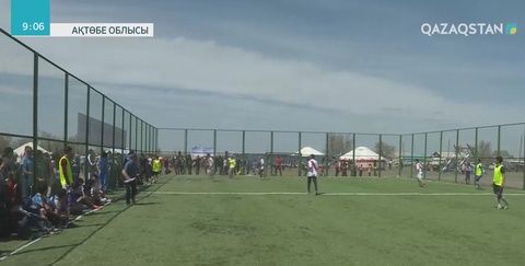 Ақтөбе облысында кәсіпкер ауылына спорт алаңын салып берді