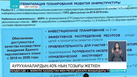 Қазақстандағы көпсалалы ауруханалардың 40 пайызы заманауи стандарттарға сай келмейді