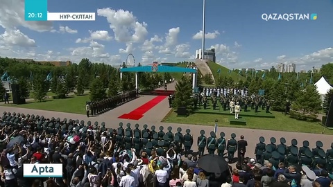 Президент Мемлекеттік Ту көтеру салтанатты рәсіміне қатысты