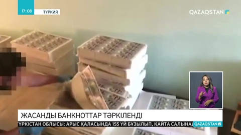 Түркияда 271 миллион доллар жасанды банкнот тәркіленді