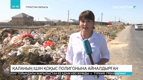 Түркістан облысында қаланың қақ ортасына түнгі уақытта қоқыс үйіп кететіндер кімдер?