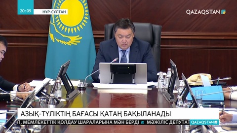 Үкімет отырысында әлеуметтік азық-түлік бағасын реттеу жайы талқыланды