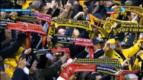 «Ливерпуль» мен дортмундтық «Боруссия» жанкүйерлері - Әлемнің үздік фанаттары (ВИДЕО)