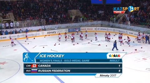 Хоккейден Ресейдің қыздар құрамасы -  Қысқы Универсиада чемпионы (ВИДЕО)