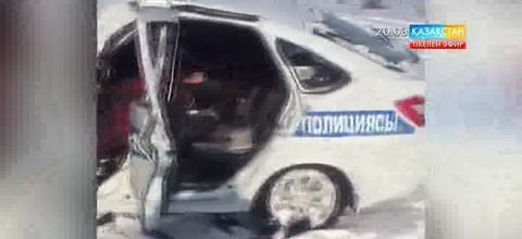 Павлодар облысында полиция көлігі мектеп оқушыларына қалқан болды