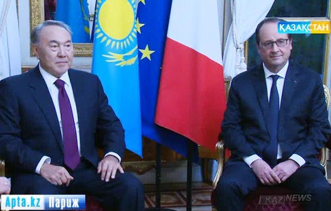 Мемлекет басшысы  Нұрсұлтан Назарбаев Парижге ресми сапармен барды