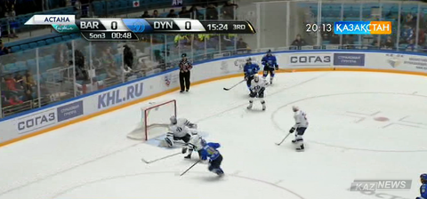«Барыс» хоккей клубы  мәскеулік «Динамо» командасын 2-1 есебімен ұтты