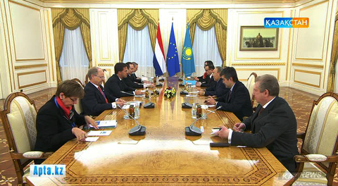 Мемлекет басшысы Нидерланд Корольдігінің Премьер-Министрі Марк Рюттемен кездесті