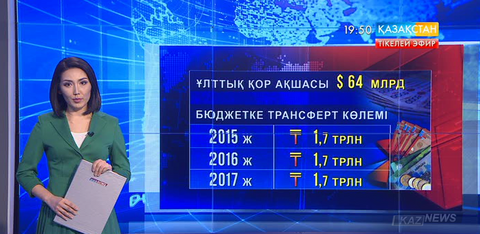 2018 жылға дейін Ұлттық қордан мемлекет бюджетіне 1 триллион 702 миллиард теңге аударылады