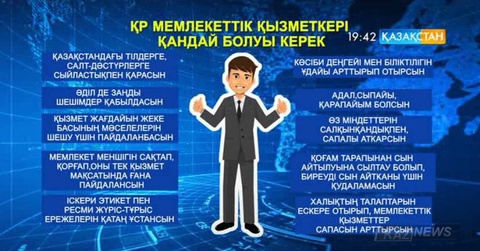 Мемлекеттік қызметкерлерге қатысты жаңа кодекс күшіне енді