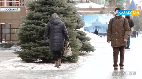 Қостанайда көктайғақтың салдарынан қозғалыс қиындады