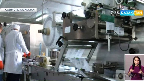 Петропавлда айына 100 мың дана дымқыл майлықтар шығаратын цех жұмыс істеп тұр