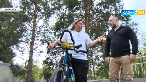 6 мың шақырым жол жүрген грузиялық велосаяхатшы Алматыға келді