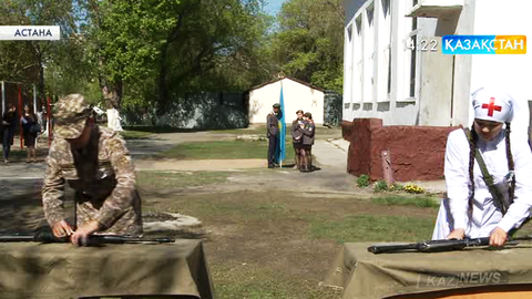 Астанада Жеңіс күніне орай студенттер арасында жарыс өтті