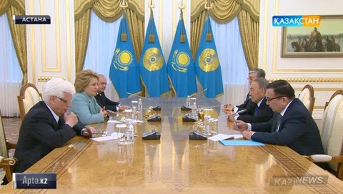 Нұрсұлтан Назарбаев РФ Сенатының төрайымы Валентина Матвиенконы қабылдады